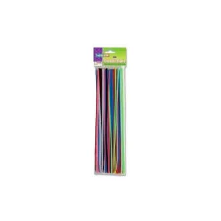 Chenille Kraft Regular Chenille Stems, 4mm x 12"L, Assorted, 100 Pieces/Pack 711201